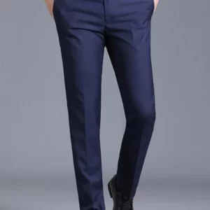 Men's Navy Blue Office Casual & Formal Dress Pants
