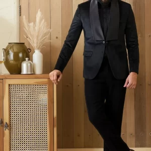 Men Velvet Tuxedo Black Blazer